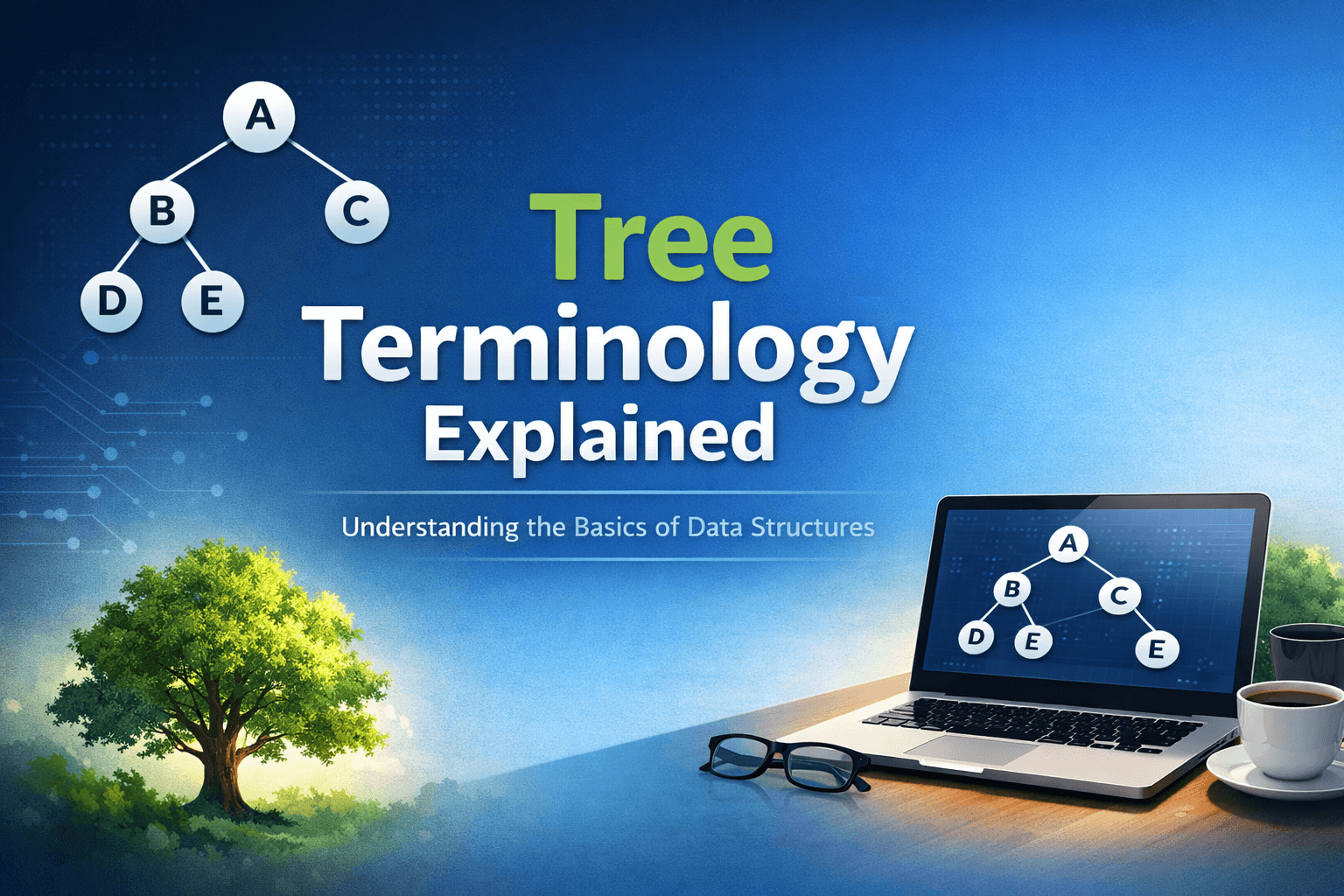 🌳 Tree Terminology Explained (Data Structures Made Simple)