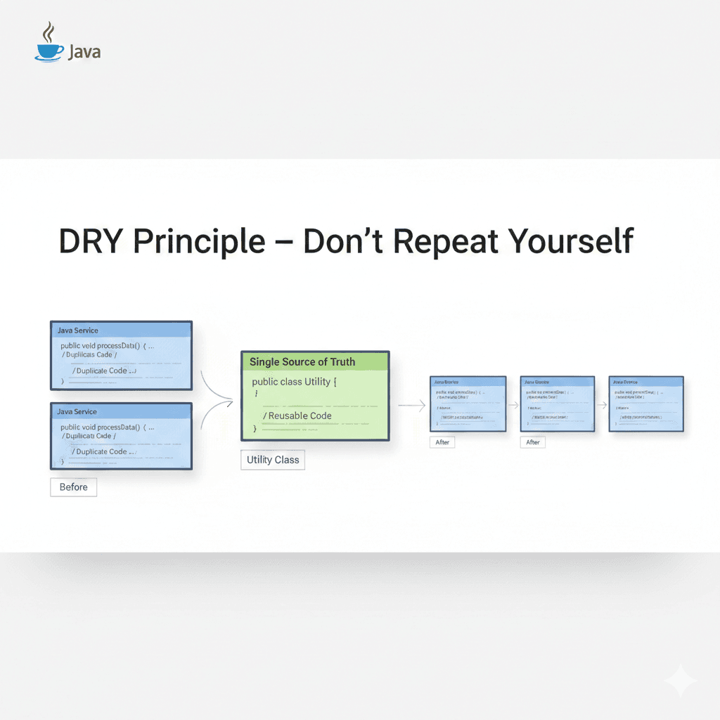 DRY Principle in Java – Don’t Repeat Yourself (With Clean Code Examples)