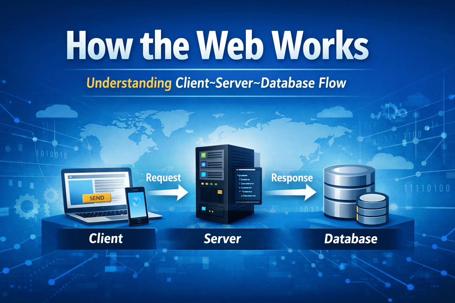 How the Web Works: Understanding Client–Server–Database Flow